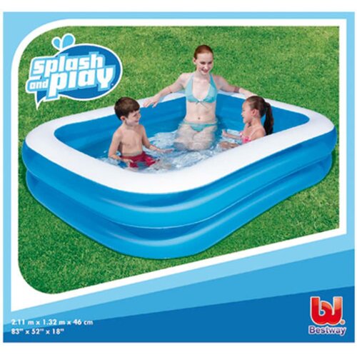 Bestway pravokutni bazen 211 x 132 x 46 cm plavi Slike