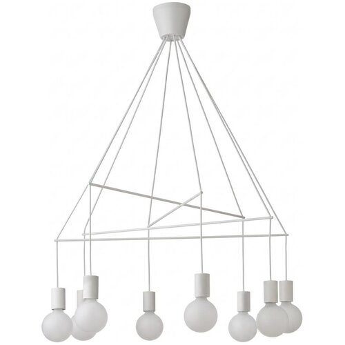  Redo 01-1564 - Luster na sajli MIKADO 8xE27/42W/230V &amp;Oslash; 82 cm bela Slike