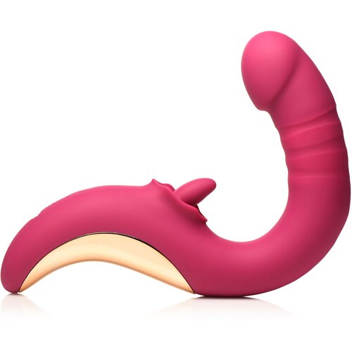 Lickgasm Tease & Please Thrusting & Licking Vibrator Pink Cene