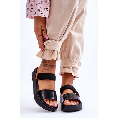Kesi Fragrant rubber sandals with Velcro ZAXY HH285282 Black Slike