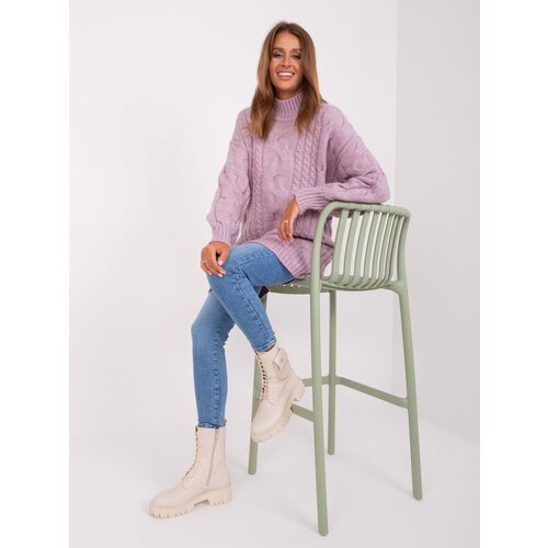 Wool Fashion Italia Sweater-AT-SW-2367-1.35P-Light Purple Cene