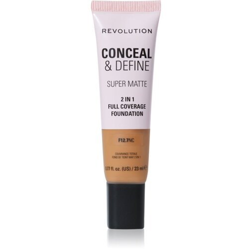 Makeup Revolution Conceal &amp;amp; Define matirajoči tekoči puder odtenek F12.7NC 23 ml Slike