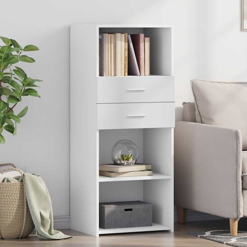 Furnova Visoka omara bel 50x42,5x124 cm inženirski les, (21955097) Slike