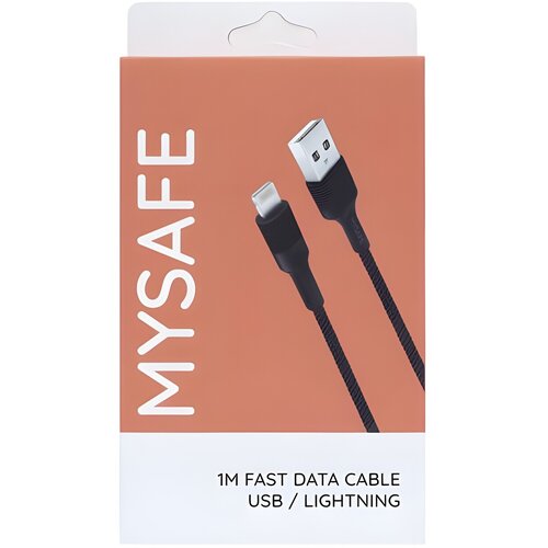 MySafe kabel - 1m - Lightning - Črna Cene