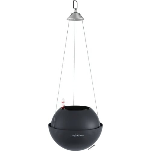 LECHUZA Viseč cvetlični lonec BOLA Color 32 - skrilasto siv Slike