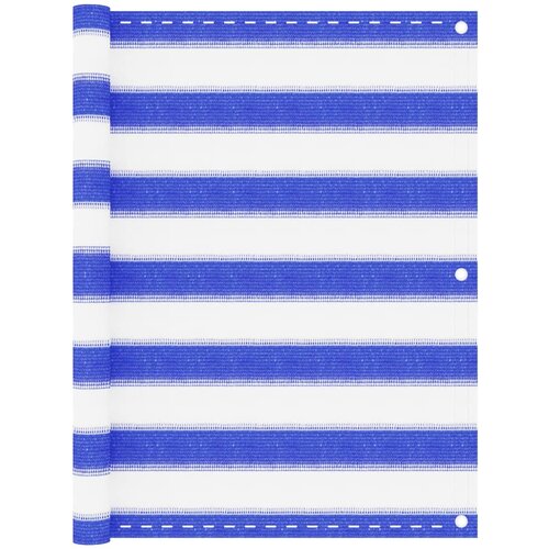 VidaXL Balkonsko platno modro in belo 75x500 cm HDPE Slike