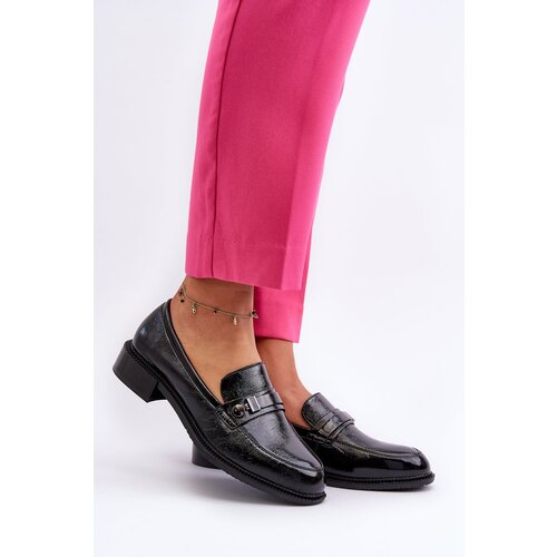 Kesi Women&amp;#039;s Patented Black Loafers Nerilaja Slike