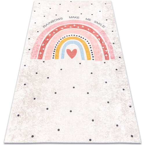 RugsX Preproge JUNIOR 51300.802 pralna preproga Mavrica, pike za 140x190 cm Bež Cene