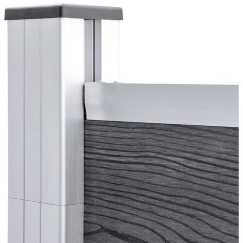  Set WPC ograda 8 kvadratnih + 1 kosa 1484 x 186 cm sivi Slike