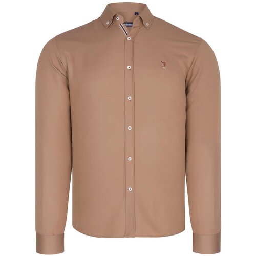 Dewberry G974 MEN&amp;#039;S SHIRT-CAMEL Slike