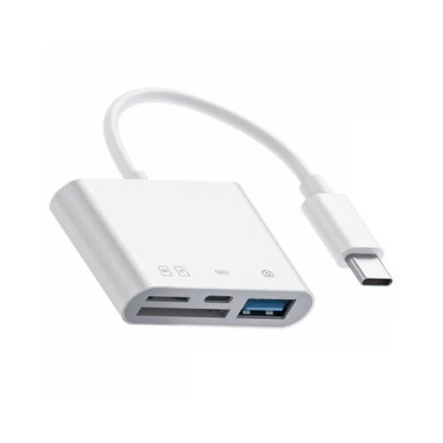 Kettz Čitač kartica 4u1 USB Type C beli Cene