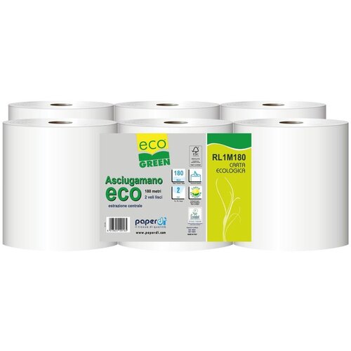 Paperblu papirni ubrus reciklirani papir 180m 2sl (6 rolni) Cene