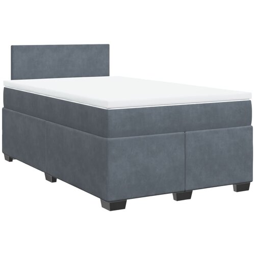 Maison Chic Box spring postelja - Vzmetna postelja z vzmetnico temno siv 120x190 cm žamet SL4311, (21900348) Cene