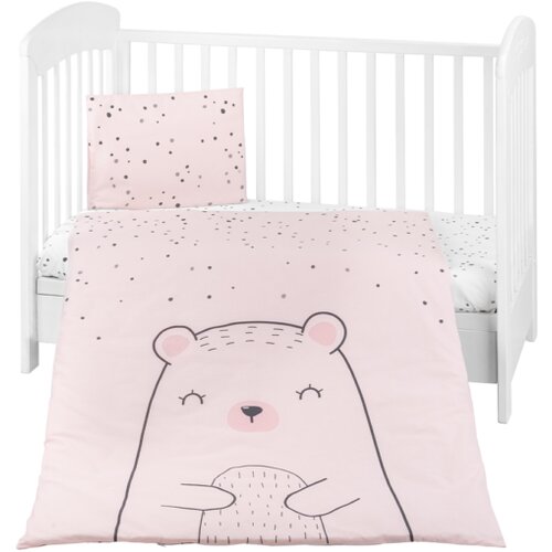 Kikka Boo KikkaBoo Posteljina navlaka 3 pcs Bear with Me pink (KKB30145) Cene