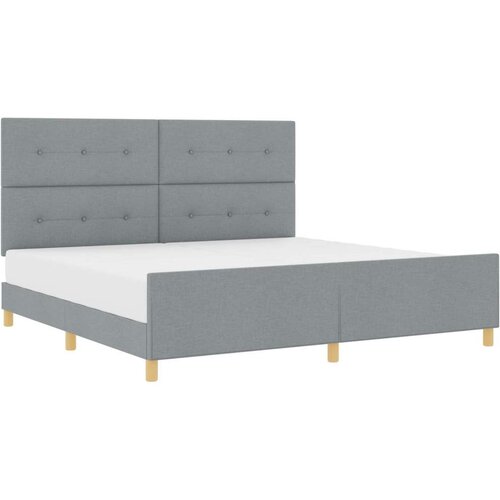  Krevetni okvir Svjetlosiva 200x200 cm Tkanina Slike