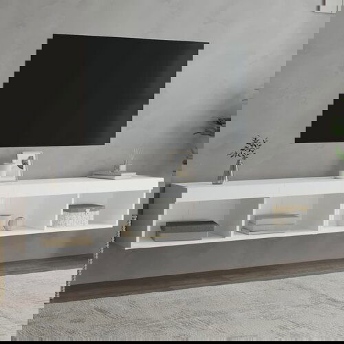 vidaXL TV ormarići s LED svjetlima 2 kom bijeli 100x30x30 cm Cene