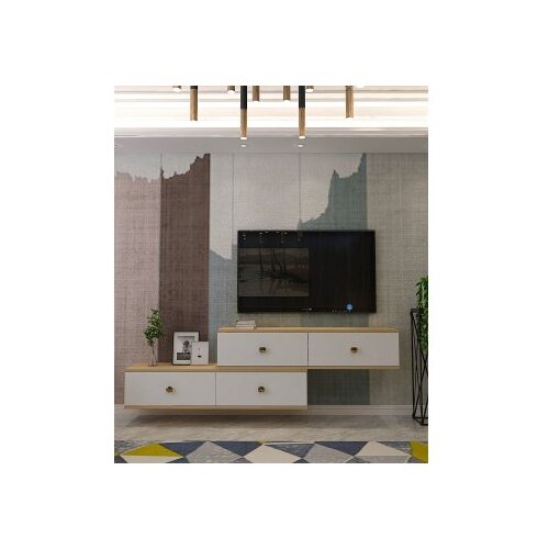 Hanah home TV komoda Zuzu Double, Hrast Slike