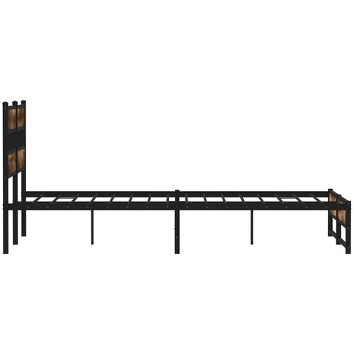  okvir kreveta bez madraca boja hrasta 150 x 200 cm Slike