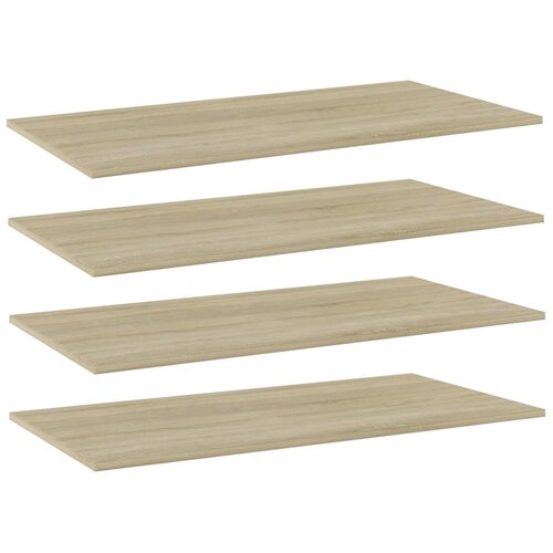 Police za knjige 4 kom boja hrasta sonome 80x20x1,5 cm iverica Cene