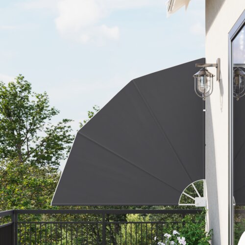 VidaXL Zaslon za privatnost na balkonu Crna 140 x 140 cm tkanina Slike