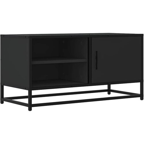 Maison Chic TV omarica - TV enota - Televizijska omarica črna 80x34,5x40 cm inženirski les in kovina, (21700501) Slike