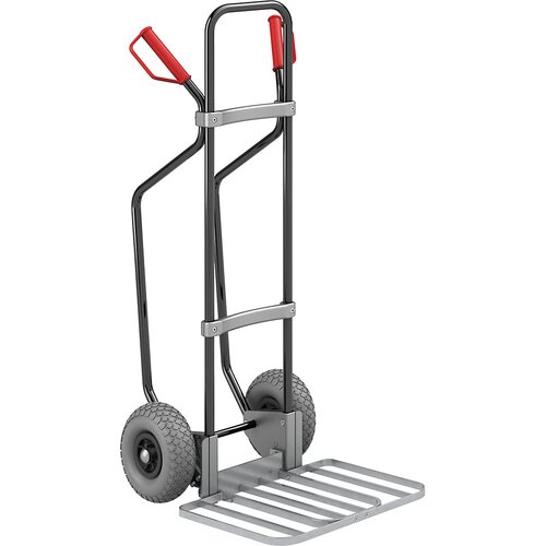 eurokraft pro voziček za prevoz vreč z drsnimi sanmi, črne barve, nakladalna površina za pakete šxg 430 x 450 mm, pocinkana izvedba, pu-kolesa Cene