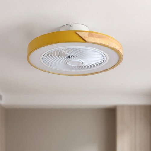  Brilagi - LED prigu&amp;scaron;iva svetiljka sa ventilatorom LED/38W/230V 50 cm zlatna/hrast + daljinski upravljač Slike