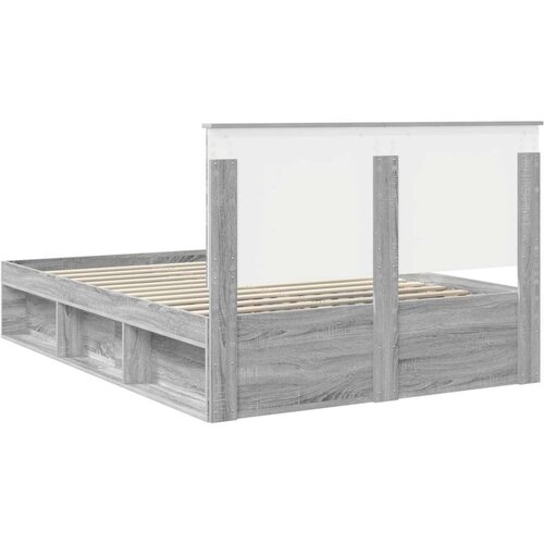  Okvir za krevet s uzglavljem Siva Sonoma 140 x 190 cm Slike