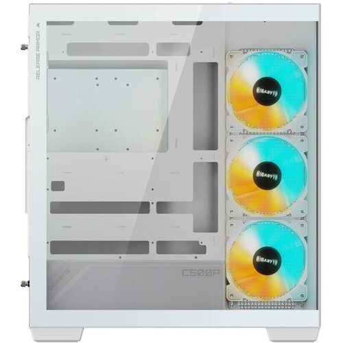 Gigabyte C500 PANORAMIC STEALTH ICE, Mid Tower, up to ATX, RGB Fusion with ARGB Connector Hub, With USB 3.0 x Slike