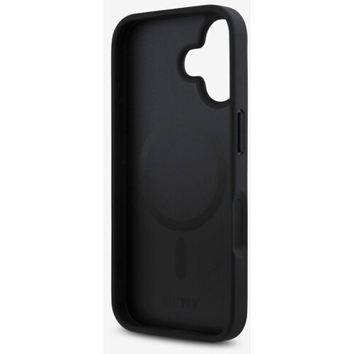 Dkny PU Leather Repeat Pattern Stack Logo MagSafe Zadn&amp;iacute; Kryt pro iPhone 16 Black Ovitek za telefon Vijolična Slike