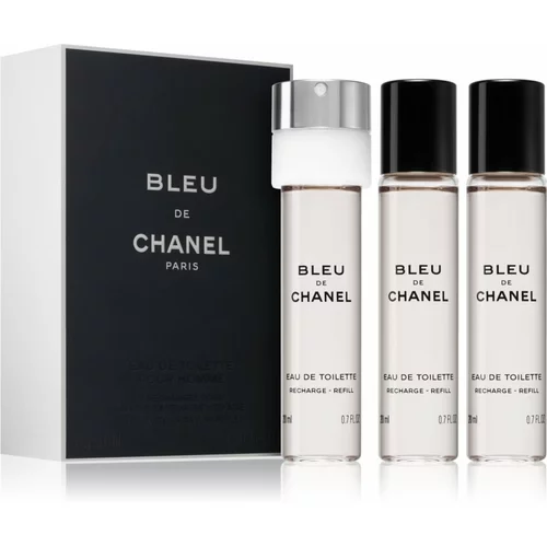 Chanel Bleu de toaletna voda punjenje za muškarce 3 x 20 ml