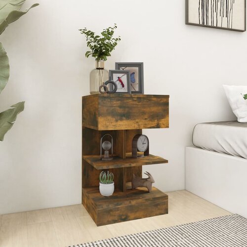 vidaXL Noćni ormarići 2 kom boja dimljenog hrasta 40x35x65 cm drveni Cijene