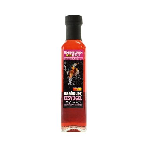 Raabauer Eisvogel Bio Sirup iz cvetov vrtnice - 0,25 l Slike