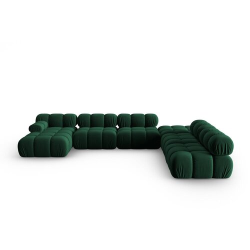 Micadoni Home zelena žametna sedežna garnitura 379 cm bellis &amp;ndash; Slike