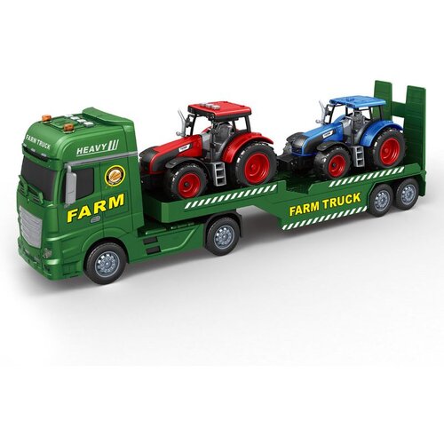  Zeleni kamion transporter sa dva traktora Cene