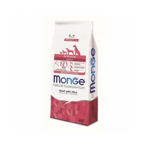 Monge Natural superpremium dog all breeds adult monoprotein beef with rice - 12 kg Cene