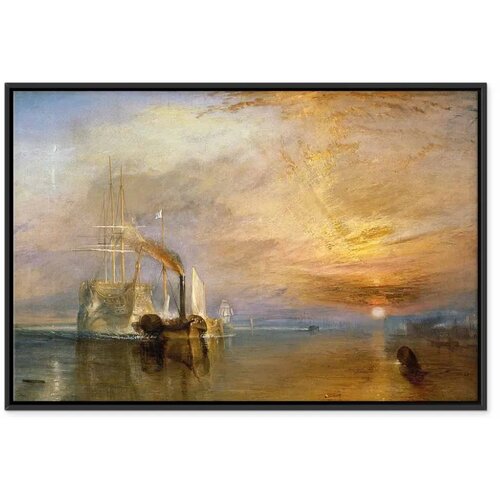  Slika - William Turner &amp;ndash; The Fighting Temeraire 60x40 U crnom drvenom okviru Slike