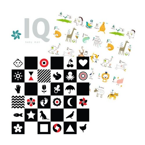 IQ Global sklopiva podloga sa dva lica Kontrasti + Nova ABCeda 150x150x1 cm ( 21373 ) Cene