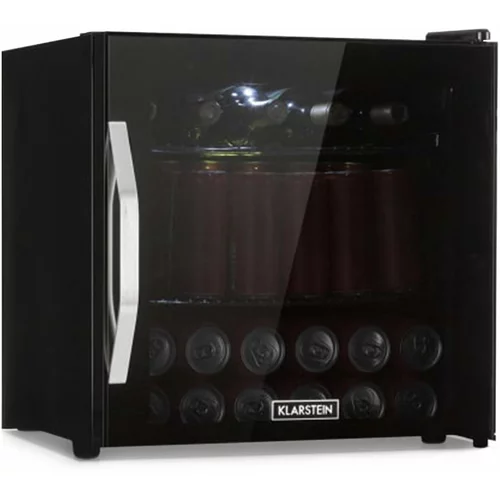 Klarstein Beersafe L Onyx, hladnjak za napitke, E, LED, 3 metalne rešetkaste police, staklena vrata, crni