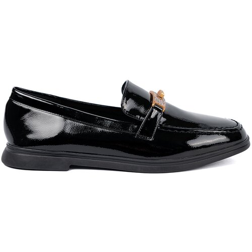 Shelvt Elegant lacquered loafers with gold decoration Slike