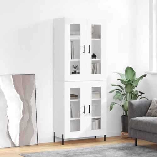  Visoka komoda bijela 69,5x34x180 cm konstruirano drvo Cijene