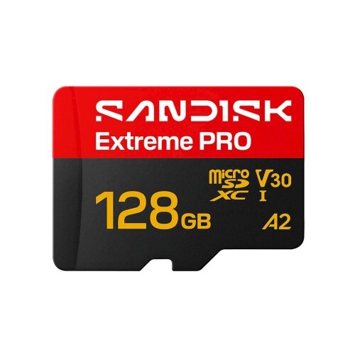San Disk Micro SD SanDisk Extreme Pro 128GB 250MB/s sa adapterom SDSQXCJ-128G-GS6MA Slike