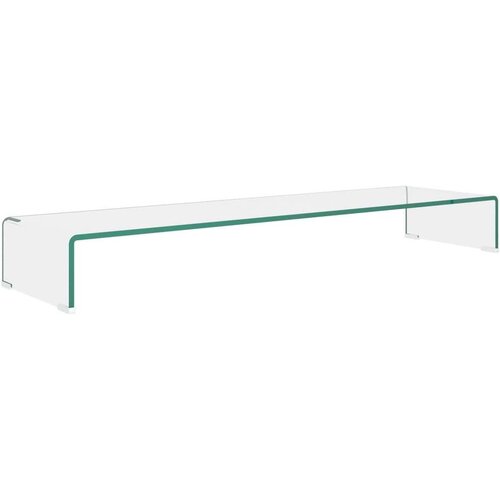 VidaXL Stalak za TV /Monitor Prozirno Staklo 110x30x13 cm Slike
