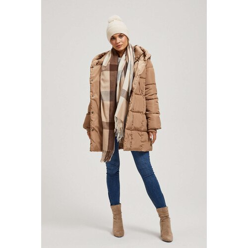 Marisse Large Brown Checkered Scarf Cijene