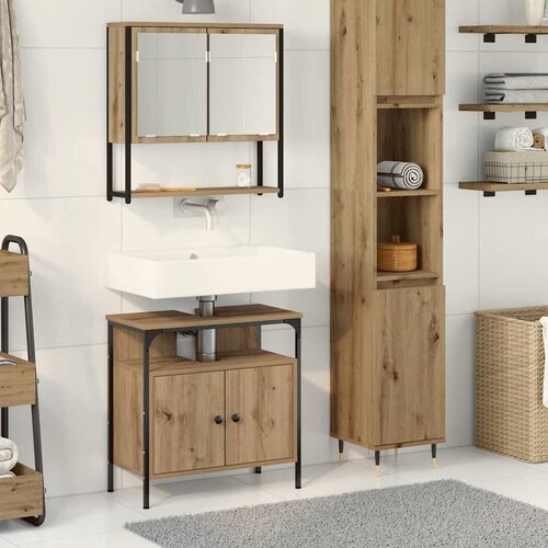  Set namje&scaron;taja za kupaonicu 2 kom. Smeđa 60 x 30 x 60 cm Cijene