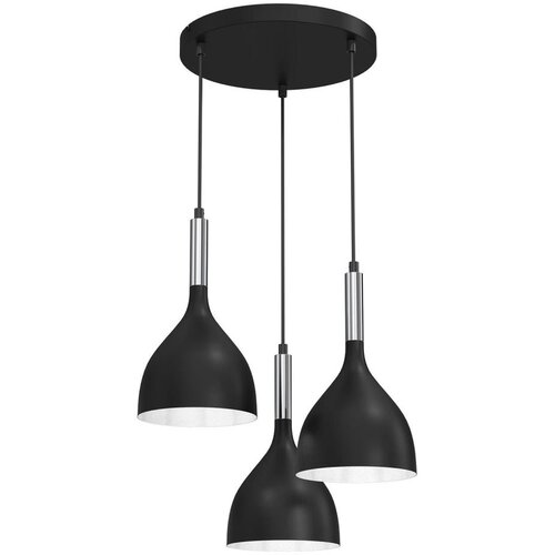  Luster na sajli NOAK 3xE27/15W/230V crna/hrom Cene