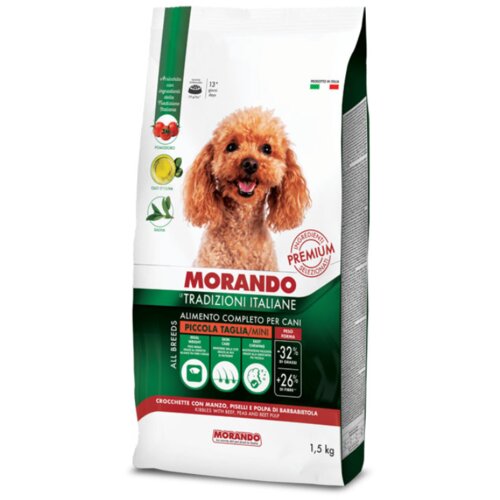 Morando Tradizioni Adult Mini govedina, grah in pesa 1,5 kg Slike