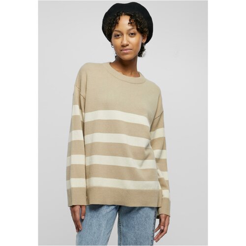 UC Ladies Women's striped knitted sweater with wet sand Cene