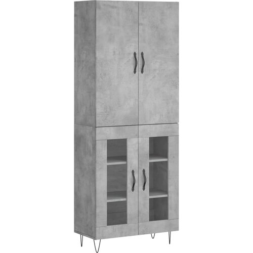 Maison Chic Visoka Komoda - Predalnik betonsko siva 69,5x34x180 cm inženirski les, (21720630) Slike