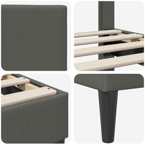  Krevetna konstrukcija Tamnosiva 90 x 190 cm Kordura tekstil Slike